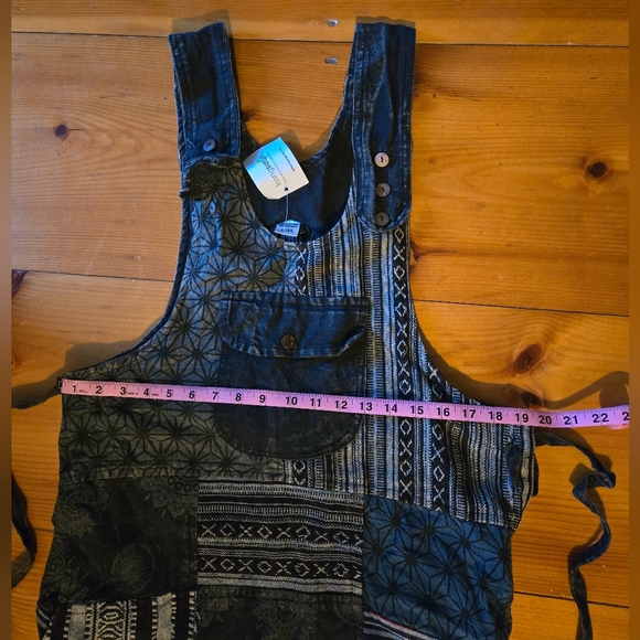 Handmade Patchwork Cotton Dress (Women's L/XL) - Picture 12 of 14